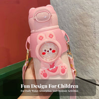 Kids' Insulated Water Bottle Children's Tumbler Double Walled Stainless Steel Tumbler for Students, Young Children, School, Outdoor
