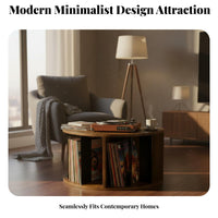 Multifunctional Vinyl Storage Rack Large Capacity Vinyl Player Stand with Album Storage Stable Structure Easy Assembly for Audiophiles