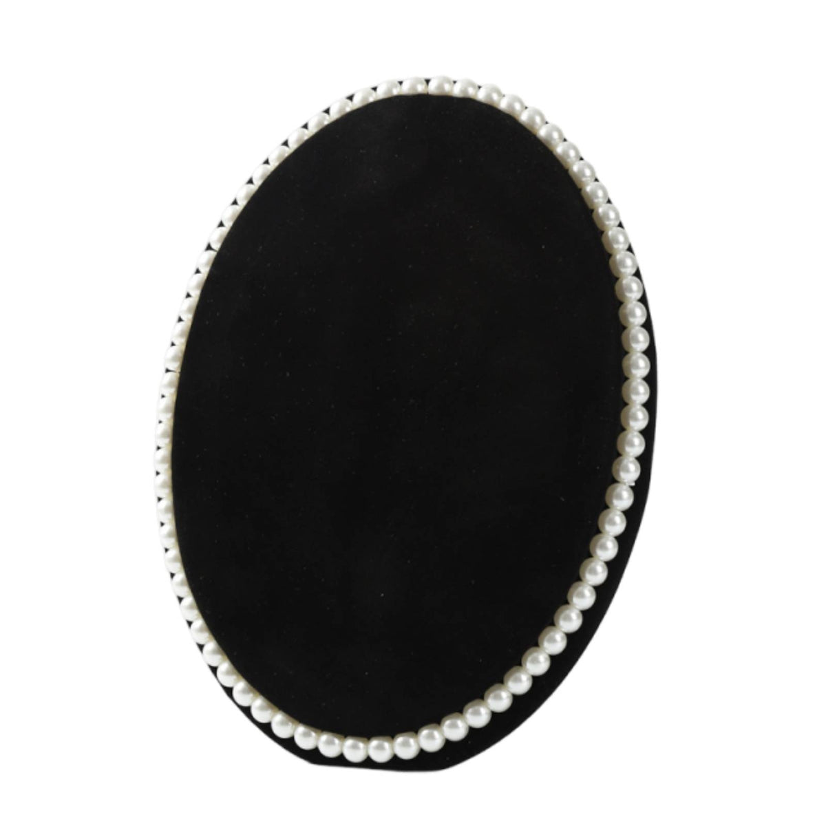 Velvet Jewelry Stand with Rear Support Oval Jewelry Display Board Tabletop Earring Display Board Beaded for Bedroom