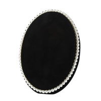Velvet Jewelry Stand with Rear Support Oval Jewelry Display Board Tabletop Earring Display Board Beaded for Bedroom