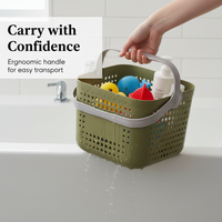 Portable Plastic Shower Caddy Basket with Handle for Bathroom Toiletries and Storage