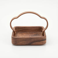 Wooden Walnut Serving Tray Natural Walnut Tray Portable Premium for Hosts, Tea Service