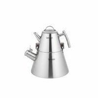 2 Pieces Commercial Use 2.5L 1.0L Kettle Set Stovetop Compatible Double Kettle Set Easy to Clean for Home