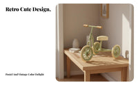 Decorative 1/12 Scale Tricycle Detailed Design 1:12 Scale Tricycle Fine Workmanship Dollhouse Nursery Toy Artistic for BJD Owners