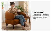 Retro visual appeal Highspine Single Sofa stylish design Upholstered highspine armchair Sturdy Wood Frame Lounge Chair Non-Slip Footpads for Design aficionados, Readers, homeowners, Living Room, Balcony, perusing corner, Bedroom