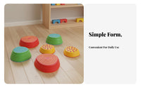 Colorful Balance Stepping Stones Indoor and Outdoor Use Kids Stepping Stones Anti-Slip Sensory Balance Beam Set Open Combination for Children, Preschoolers, Toddlers, Kindergarten, Preschool, Daycare, Playroom