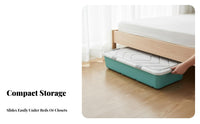 Flat Rolling Storage Bin Dust-Proof Rolling Storage Bin Stackable for Homeowners