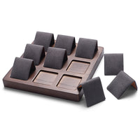 DIGU Solid Wood Jewelry Display Tray for Earrings and Ear Studs