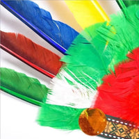 Feather Headdress Feathered Feather Headpiece Costume Headdress with Elastic Strap Lightweight Headwear Adjustable
