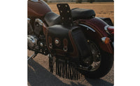 Motorcycle Saddlebags Leather-Style Saddlebags with Fringe Classic Motorcycle Side Bags for Motorcyclists