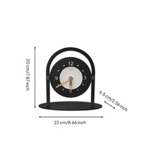 Modern Minimalist Desk Clock Decorative Accent Metal Frame Table Clock Noiseless Mechanism Timepiece for Living Room, Office, Bookshelf