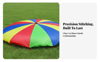 Parent-Child Interaction Whack-a-Critter Parachute Game Indoor & Outdoor Use Rainbow Play Parachute with Holes Teamwork Building Kids Cooperative Game Mat Bright Colors for Preschoolers, Parents, Kindergarten, Early Education Centers, Playgrounds