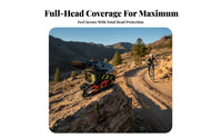 Motocross Helmet Aerodynamic Design Full Face Motocross Helmet Sturdy Shell for Mountain Bikers, Adults, Rough Terrain, Rally Trail Riding