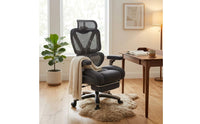 Ergonomic Mesh Office Chair Wide Seat High Rear Mesh Chair Swivel Base for Heavier Users