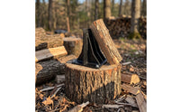 Compact Manual Log Splitter Heavy-Duty Firewood Splitter Long-Lasting Log Splitting Tool Stable for Campers, Fireplace, Campfire