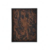 Leather-Edged Wood Tray Modern Rectangular Wooden Tray Decorative Serving Platter