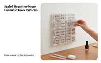 stick-on Nail Display Box particle-resistantguard Cosmetic Container Transparent Design