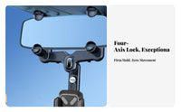 Anti-Vibration Rearview Mirror Phone Holder Wide Compatibility Car Mirror Phone Mount Easy Installation for Ride-Share Drivers