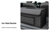 Precisely Fitted foldable vehicle storage box Leather Texture Trunk Organizer Space-Saving Vehicle Storage Large Capacity for Wuling Mini car Owners, careryday drivers, adventurers, careryday Commute, Grocery Shopping, highway Trips, Camping