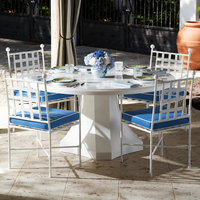 Metal garden furniture set, 2-piece balcony furniture dining group for outdoor, waterproof & weather-resistant, 50cm seat width