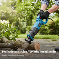 Reciprocating Saw Multi-Functional Cutting Saw Pure Copper Motor Corded Electric Cutting Tool for DIY Enthusiasts, Plumbers, Workshop, Gardening