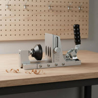 Pocket Hole Jig Aluminum Alloy Angled Drill Jig Slant Hole Guide Adjustable Depth Joint Guide Quick Clamp for Furniture Making