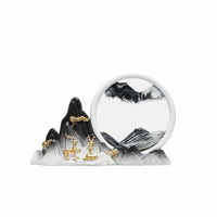 New Chinese Design Moving Sand Art Picture Creative Gift Dynamic Sand Picture 360° Rotatable for Adults, Students, Living Room, Home