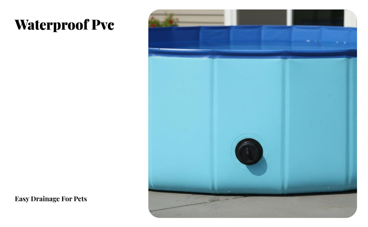 Quick Setup Foldable Pet Bathing Tub Multipurpose Foldable Dog Pool Long-Lasting Collapsible Dog Swimming Pool Leak-Proof for Dogs, Cats, Outdoor, Indoor, Backyard