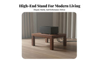 Minimalist Design Solid Wood Amplifier Stand Heavy Duty Single Tier Audio Rack Mortise and Tenon Joint High-Fidelity Equipment Isolation Platform Shock Absorbing Feet for Audiophiles, Home Theater, Listening Room