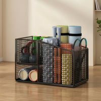 Exercise Mat Storage Rack Space-Saving Rolling Exercise Mat Cart Compact Metal Storage Rack with Wheels for Fitness Enthusiasts, Home Gym