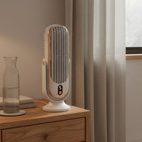 5 Speed Settings USB Rechargeable Desk Fan Quiet Operation Oscillating Table Fan Long Battery Life Home Appliance Digital Display for Office