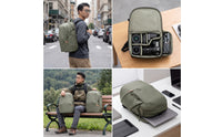 Camera Backpack Clamshell Camera Backpack with Laptop Compartment Shielded for Photographers, Travel