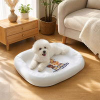 Pet Bed Dust Cover Soft Dog Bed Cover with Elastic Edge Lightweight for Living Room