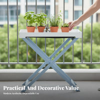 Foldable Design Folding Multi-Tier Flower Holder Floor-Standing Plant Stand Freestanding Display Shelf Space-Saving for Apartment Dwellers, Decor hobbyists, Homeowners, Balcony, Indoors, Outdoors, Living Room