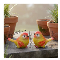 Resin Bird Ornament Indoor Outdoor Mini Resin Bird Figurine Cute Creature Shape
