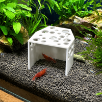 Aquatic Habitat Cave, Shrimp Hideout, Rustic Resin Cave for Fish, Shrimp & Amphibians, Breeding Chamber, 4-9mm Entrances, Non-Toxic