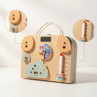 Travel Calendar Board with Accessories Portable Weather Board with Slider Educational Toy Interactive for Preschoolers, Kids, Toddlers, Home, Classroom