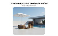 Waterresistant 4-Piece Lounge Set sun-resistant Garden Seating Group Weather Resistant Outdoor Furnishing Nordic Design for property owners, Families, Adults, Patio, Balcony, Backyard, Porch