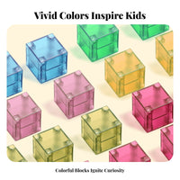 Construction Cube S Sparks Creativity 3D Geometric Construction Cube S Develops Motor Skills STEM Toys for Kids, Kindergarten, Daycare, School