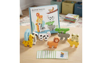 Animal Balance Blocks Montessori Wooden Stacking Game for Preschoolers
