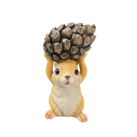 Squirrel Statue with Pinecone Textured Squirrel with Pinecone Standing