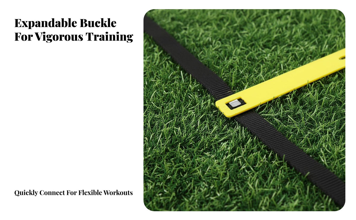 Portable Agility Ladder Sturdy Rungs Speed Ladder Lightweight Sports Equipment Extendable for Athletes, Coaches, Kids, Outdoor, Gym