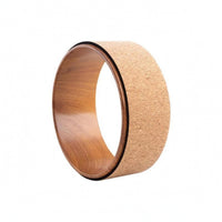 33 Cm Cork Fitness Wheel Hollow Wood-Grain Fitness Wheel Portable Exercise Equipment
