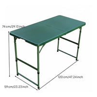 Folding Design Field Desk Space Saving Portable Camping Table Quick Setup Fold in Half Table No Assembly Required for Campers, Picnic, Tailgating