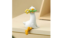 Cute Duck Car Ornament Cartoon Duck Figure with Orange Beak Playful Car Dashboard Decoration Lovely for Drivers