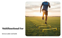 Multifunctional 2 in 1 Agility Ladder Hurdle Long-Lasting Agility Ladder and Hurdle Set Lightweight Collapsible Footwork Training Kit Quick Setup for Athletes, Coaches, Kids, Outdoor, Gym