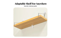 Punchno-Drill Installation Floating Shelf Set Easy to Install Humanoid Bracket Floating Shelf Space-Saving Household Storage Multipurpose for Homeowners, Decorators, Bedroom, Living Room, Away Fromice, Entryway