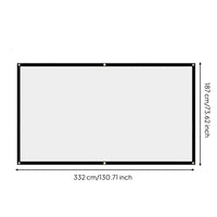 Display Screen with Black Borders Foldable Display Screen with Eyelets Portable Easy to Install for Home Theater