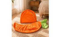 Tuber Themed Pet Nest Cover Soft Pet Bed Replacement Cover Cushiony for Cats, Dogs, Dog House