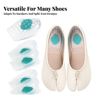 Silicone Heel Pad Cushioned Heel Cup Insert Foot Support Transparent Gridded Underside